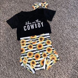 Sunflower Cowboy Set